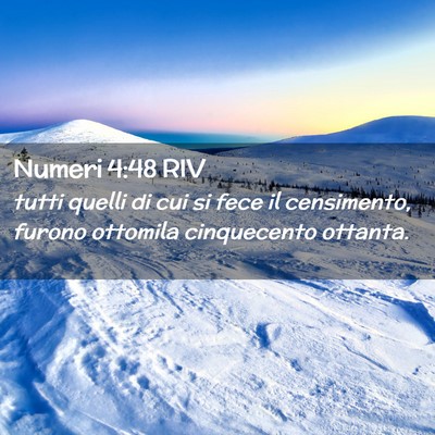 Picture 02 - Numeri 4:48 RIV - tutti quelli di cui si fece il censimento, furono - Bible Verse Picture