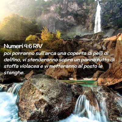 Picture 02 - Numeri 4:6 RIV - poi porranno sull’arca una coperta di pelli di - Bible Verse Picture