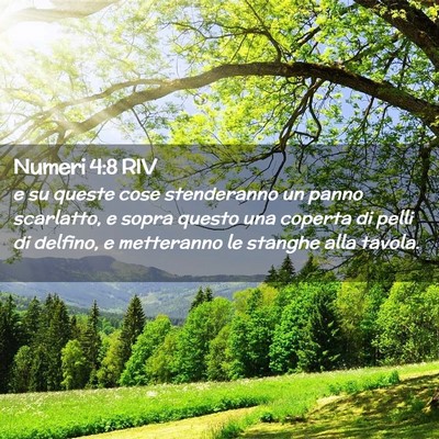 Picture 02 - Numeri 4:8 RIV - e su queste cose stenderanno un panno scarlatto, - Bible Verse Picture
