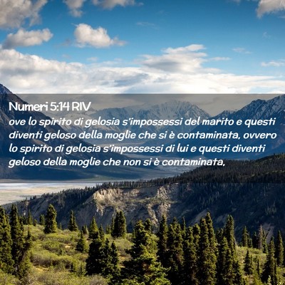 Picture 02 - Numeri 5:14 RIV - ove lo spirito di gelosia s’impossessi del - Bible Verse Picture