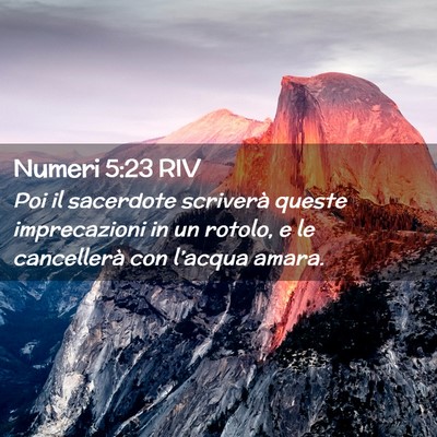 Picture 02 - Numeri 5:23 RIV - Poi il sacerdote scriverà queste imprecazioni in - Bible Verse Picture