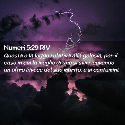 Picture 02 - Numeri 5:29 RIV - Questa è la legge relativa alla gelosia, per il - Bible Verse Picture