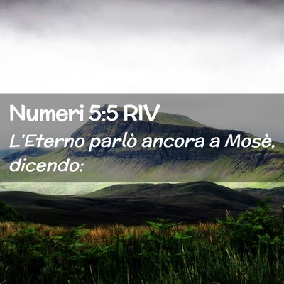 Picture 02 - Numeri 5:5 RIV - L’Eterno parlò ancora a Mosè, - Bible Verse Picture