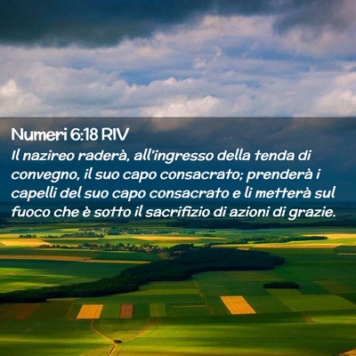 Picture 02 - Numeri 6:18 RIV - Il nazireo raderà, all’ingresso della tenda di - Bible Verse Picture
