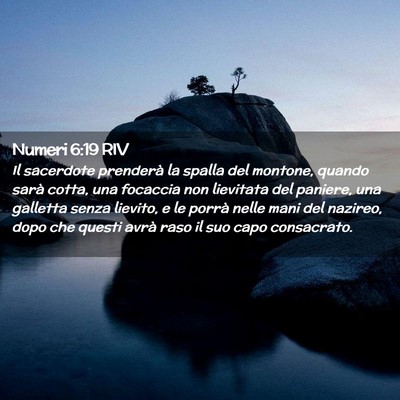 Picture 02 - Numeri 6:19 RIV - Il sacerdote prenderà la spalla del montone, - Bible Verse Picture