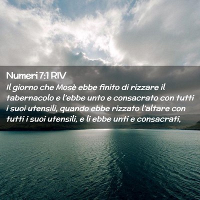Picture 02 - Numeri 7:1 RIV - Il giorno che Mosè ebbe finito di rizzare il - Bible Verse Picture