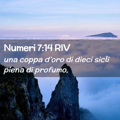 Picture 02 - Numeri 7:14 RIV - una coppa d’oro di dieci sicli piena di - Bible Verse Picture
