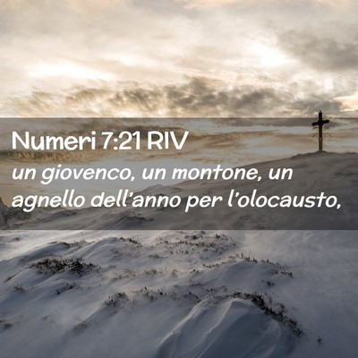 Picture 02 - Numeri 7:21 RIV - un giovenco, un montone, un agnello dell’anno - Bible Verse Picture