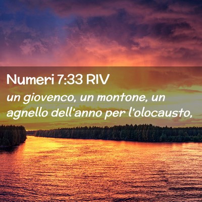 Picture 02 - Numeri 7:33 RIV - un giovenco, un montone, un agnello dell’anno - Bible Verse Picture