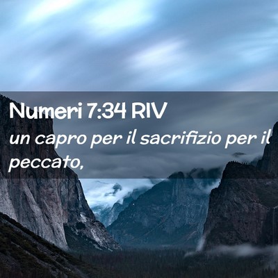 Picture 02 - Numeri 7:34 RIV - un capro per il sacrifizio per il - Bible Verse Picture