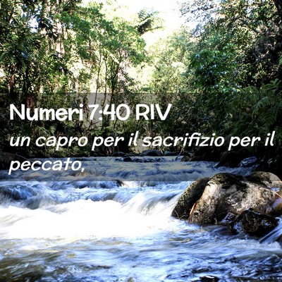 Picture 02 - Numeri 7:40 RIV - un capro per il sacrifizio per il - Bible Verse Picture
