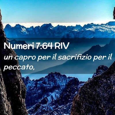 Picture 02 - Numeri 7:64 RIV - un capro per il sacrifizio per il - Bible Verse Picture