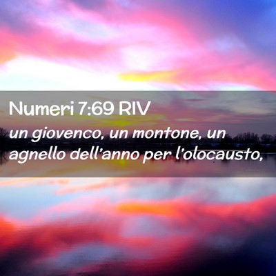 Picture 02 - Numeri 7:69 RIV - un giovenco, un montone, un agnello dell’anno - Bible Verse Picture