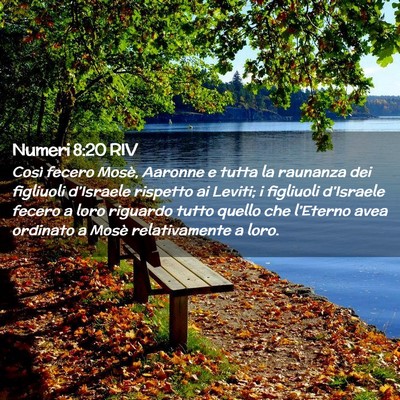 Picture 02 - Numeri 8:20 RIV - Così fecero Mosè, Aaronne e tutta la raunanza - Bible Verse Picture