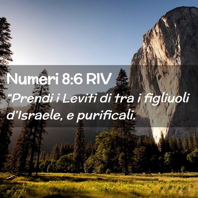 Picture 02 - Numeri 8:6 RIV - “Prendi i Leviti di tra i figliuoli - Bible Verse Picture