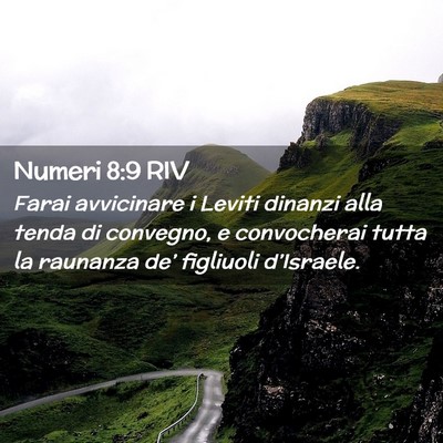 Picture 02 - Numeri 8:9 RIV - Farai avvicinare i Leviti dinanzi alla tenda di - Bible Verse Picture