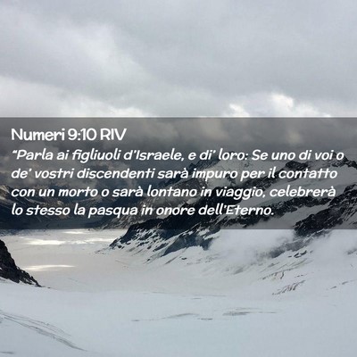 Picture 02 - Numeri 9:10 RIV - “Parla ai figliuoli d’Israele, e di’ loro: - Bible Verse Picture