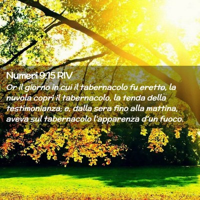 Picture 02 - Numeri 9:15 RIV - Or il giorno in cui il tabernacolo fu eretto, la - Bible Verse Picture