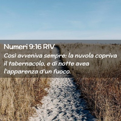 Picture 02 - Numeri 9:16 RIV - Così avveniva sempre: la nuvola copriva il - Bible Verse Picture