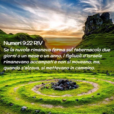 Picture 02 - Numeri 9:22 RIV - Se la nuvola rimaneva ferma sul tabernacolo due - Bible Verse Picture