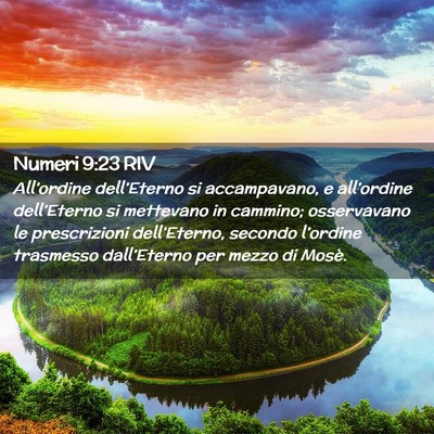 Picture 02 - Numeri 9:23 RIV - All’ordine dell’Eterno si accampavano, e - Bible Verse Picture