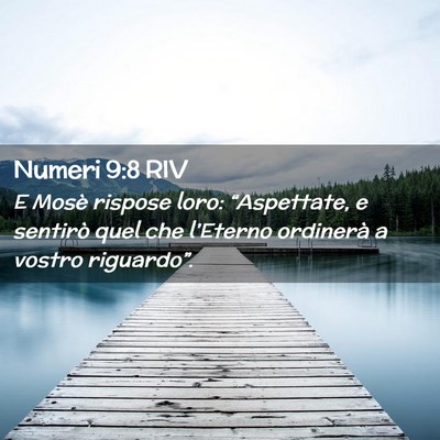 Picture 02 - Numeri 9:8 RIV - E Mosè rispose loro: “Aspettate, e sentirò - Bible Verse Picture