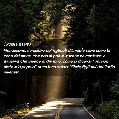 Picture 02 - Osea 1:10 RIV - Nondimeno, il numero de’ figliuoli d’Israele - Bible Verse Picture