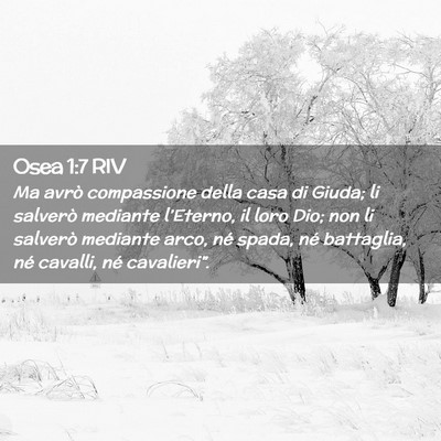 Picture 02 - Osea 1:7 RIV - Ma avrò compassione della casa di Giuda; li - Bible Verse Picture
