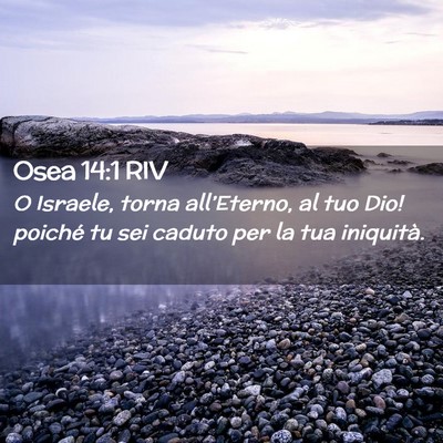 Picture 02 - Osea 14:1 RIV - O Israele, torna all’Eterno, al tuo Dio! - Bible Verse Picture