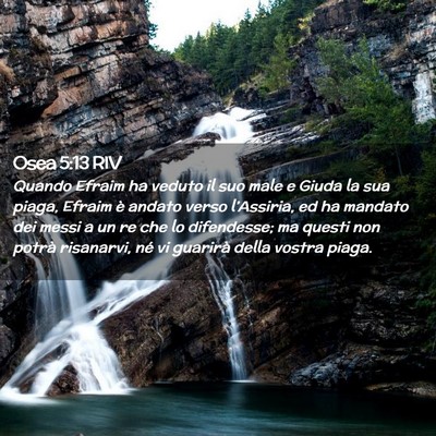 Picture 02 - Osea 5:13 RIV - Quando Efraim ha veduto il suo male e Giuda la - Bible Verse Picture