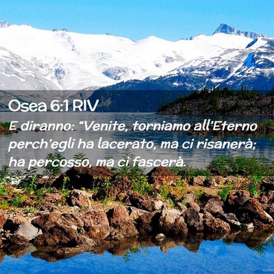 Picture 02 - Osea 6:1 RIV - E diranno: “Venite, torniamo all’Eterno - Bible Verse Picture