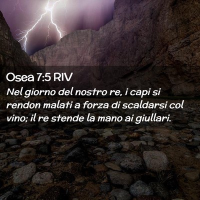 Picture 02 - Osea 7:5 RIV - Nel giorno del nostro re, i capi si rendon malati - Bible Verse Picture