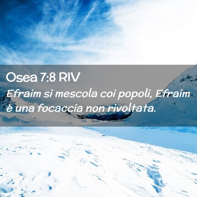 Picture 02 - Osea 7:8 RIV - Efraim si mescola coi popoli, Efraim è una - Bible Verse Picture