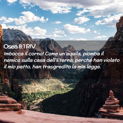 Picture 02 - Osea 8:1 RIV - Imbocca il corno! Come un’aquila, piomba il - Bible Verse Picture