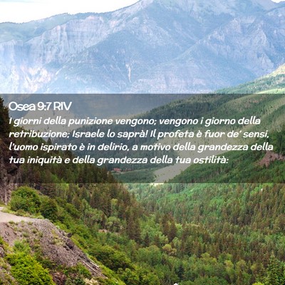 Picture 02 - Osea 9:7 RIV - I giorni della punizione vengono; vengono i - Bible Verse Picture