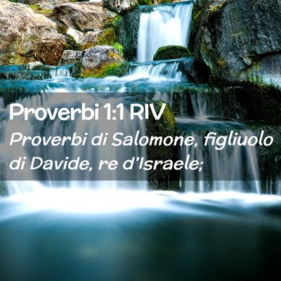 Picture 02 - Proverbi 1:1 RIV - Proverbi di Salomone, figliuolo di Davide, re - Bible Verse Picture