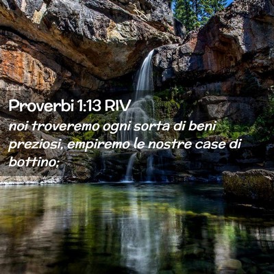 Picture 02 - Proverbi 1:13 RIV - noi troveremo ogni sorta di beni preziosi, - Bible Verse Picture