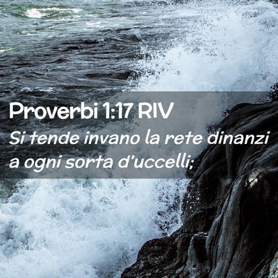 Picture 02 - Proverbi 1:17 RIV - Si tende invano la rete dinanzi a ogni sorta - Bible Verse Picture