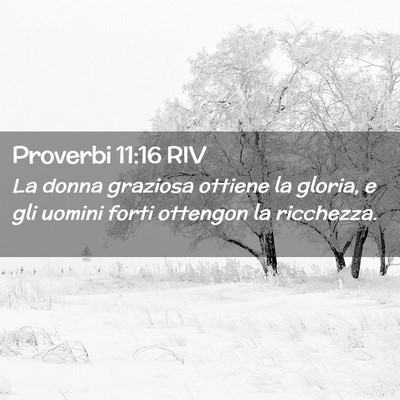 Picture 02 - Proverbi 11:16 RIV - La donna graziosa ottiene la gloria, e gli uomini - Bible Verse Picture