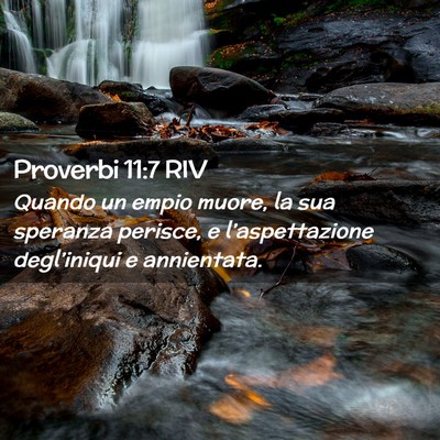 Picture 02 - Proverbi 11:7 RIV - Quando un empio muore, la sua speranza perisce, e - Bible Verse Picture