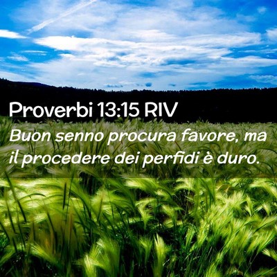 Picture 02 - Proverbi 13:15 RIV - Buon senno procura favore, ma il procedere dei - Bible Verse Picture