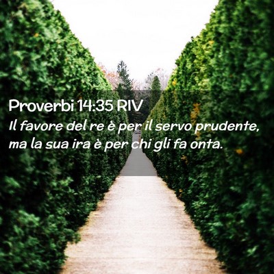 Picture 02 - Proverbi 14:35 RIV - Il favore del re è per il servo prudente, ma la - Bible Verse Picture