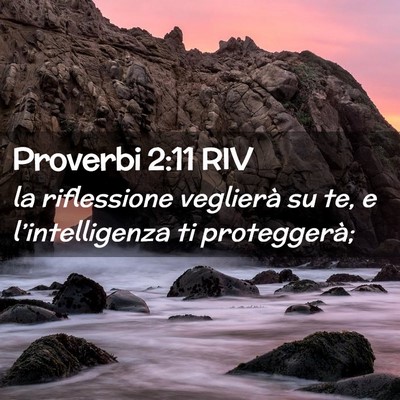 Picture 02 - Proverbi 2:11 RIV - la riflessione veglierà su te, e - Bible Verse Picture