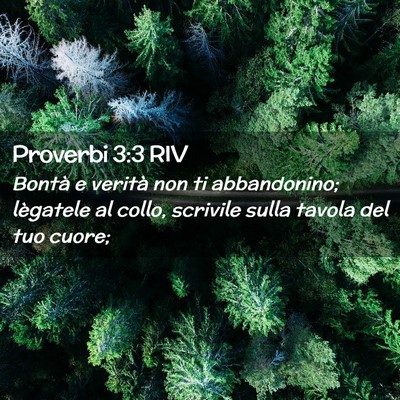 Picture 02 - Proverbi 3:3 RIV - Bontà e verità non ti abbandonino; lègatele al - Bible Verse Picture
