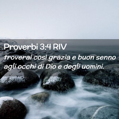 Picture 02 - Proverbi 3:4 RIV - troverai così grazia e buon senno agli occhi di - Bible Verse Picture
