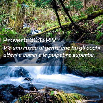 Picture 02 - Proverbi 30:13 RIV - V’è una razza di gente che ha gli occhi alteri - Bible Verse Picture