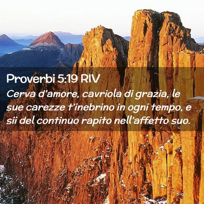 Picture 02 - Proverbi 5:19 RIV - Cerva d’amore, cavriola di grazia, le sue - Bible Verse Picture