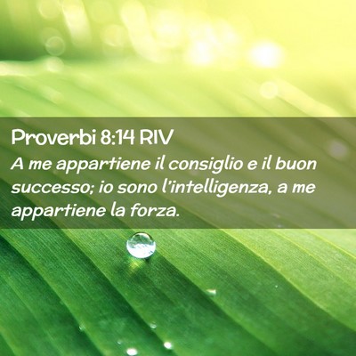 Picture 02 - Proverbi 8:14 RIV - A me appartiene il consiglio e il buon successo; - Bible Verse Picture