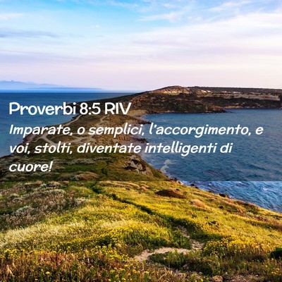 Picture 02 - Proverbi 8:5 RIV - Imparate, o semplici, l’accorgimento, e voi, - Bible Verse Picture