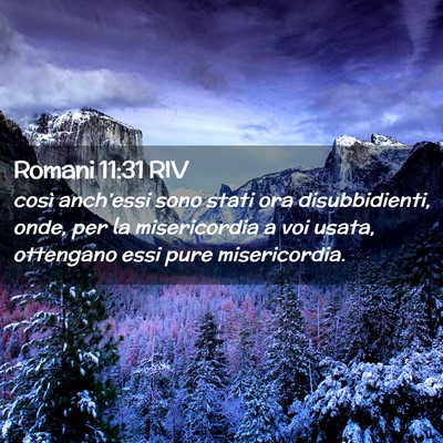Picture 02 - Romani 11:31 RIV - così anch’essi sono stati ora disubbidienti, - Bible Verse Picture